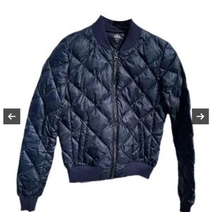 ALO Yoga Idol Navy Camo Quilted Jacket